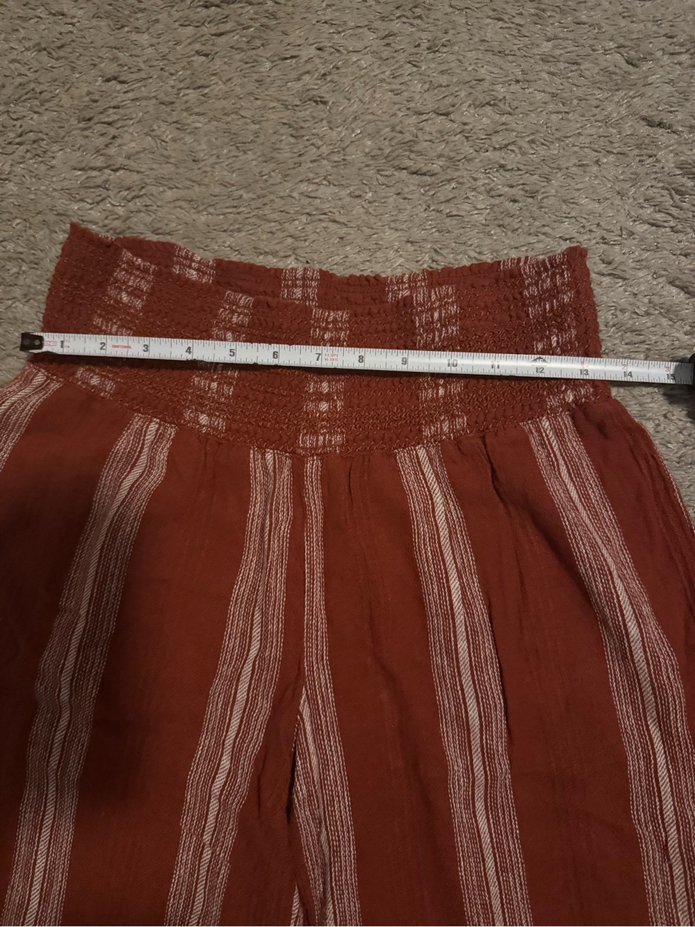 Rewash Rust-Striped Wide Leg Pants - Picture 10 of 10